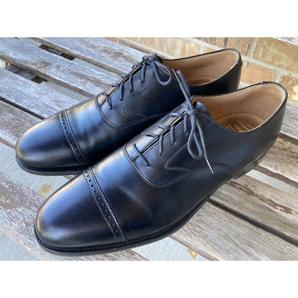 9.5 D Peal & Co Brooks Brothers Leather Oxford Dress Shoes Made in England